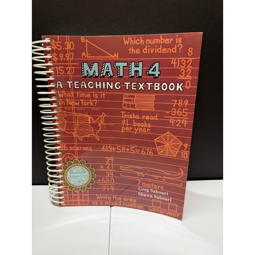 Math 4 A Teaching Textbook NO‎ CD Greg Sabouri Very Good